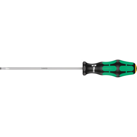 Slotted Screwdriver, 4 mm Tip, Round, 9-3/4" L, Plastic Handle