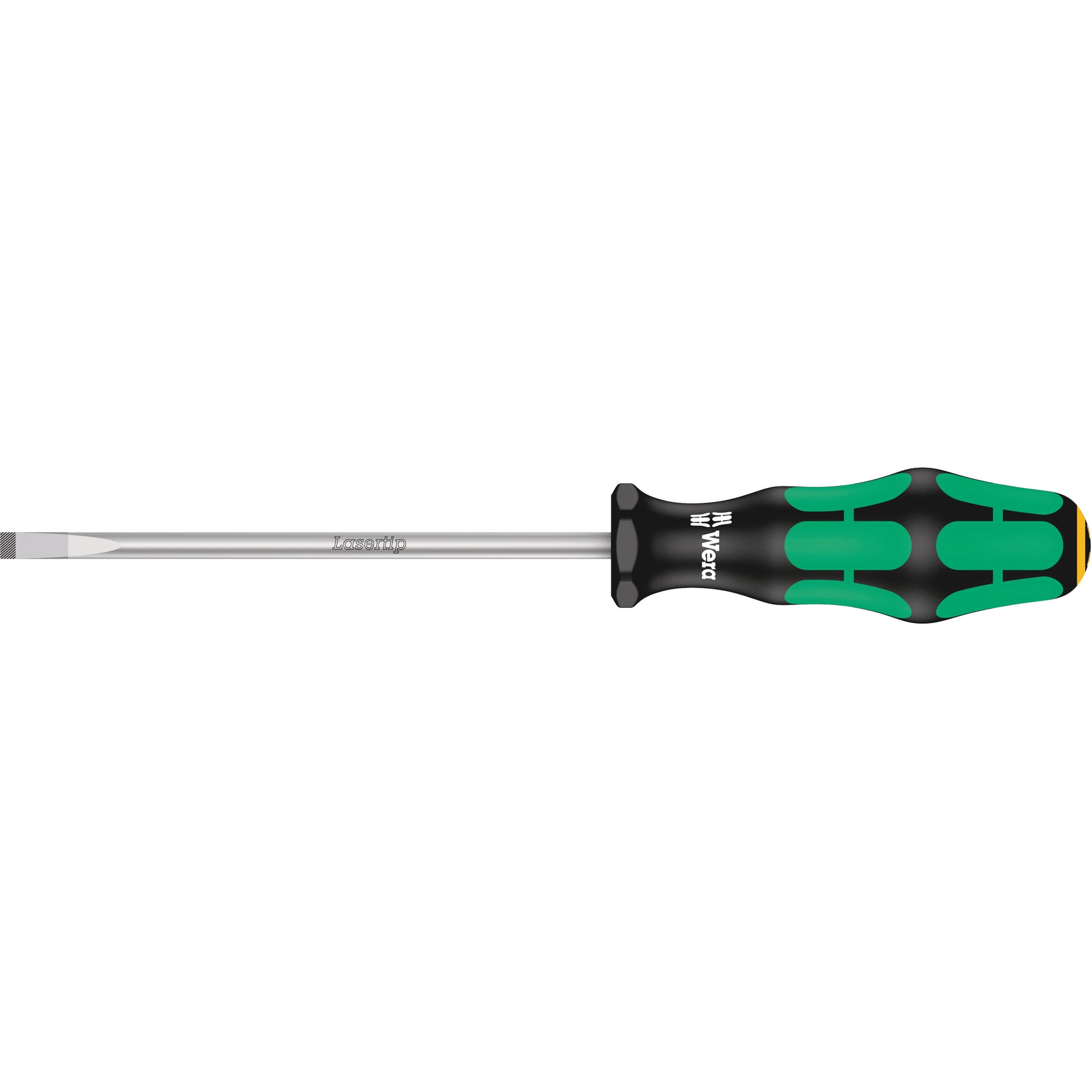 Slotted Screwdriver, 5.5 mm Tip, Round, 8-25/32" L, Plastic Handle