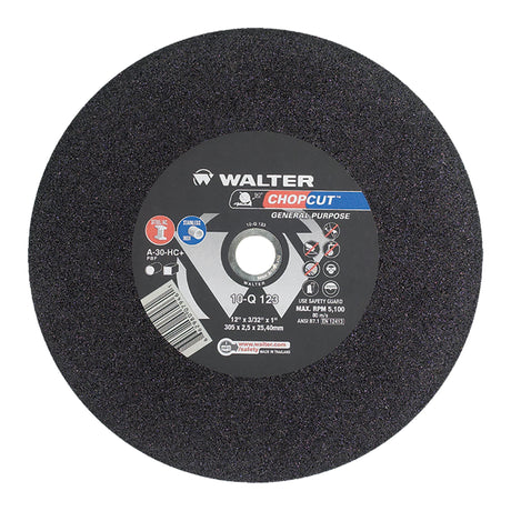 Chopcut™ Chop Saw Cut-Off Wheel, 12" x 3/32", 1" Arbor, Type 1, Aluminum Oxide, 5200 RPM