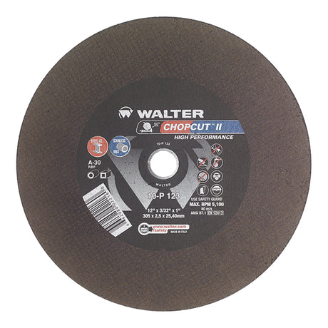 Chopcut™ II Chop Saw Cut-Off Wheel, 12" x 3/32", 1" Arbor, Type 1, Aluminum Oxide, 5200 RPM