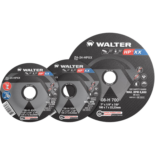HP XX™ Grinding Wheel, 4-1/2" x 1/4", 7/8" Arbor, Type 27S