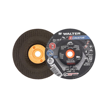 XCAVATOR™ Grinding Wheel, 5" x 1/4", 5/8"-11 Arbor, Zirconium, Type 27/27S