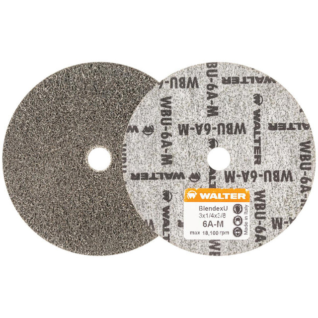 Blendex U™ Finishing Wheel, 3" Dia., 6AM Grit, Silicon Carbide