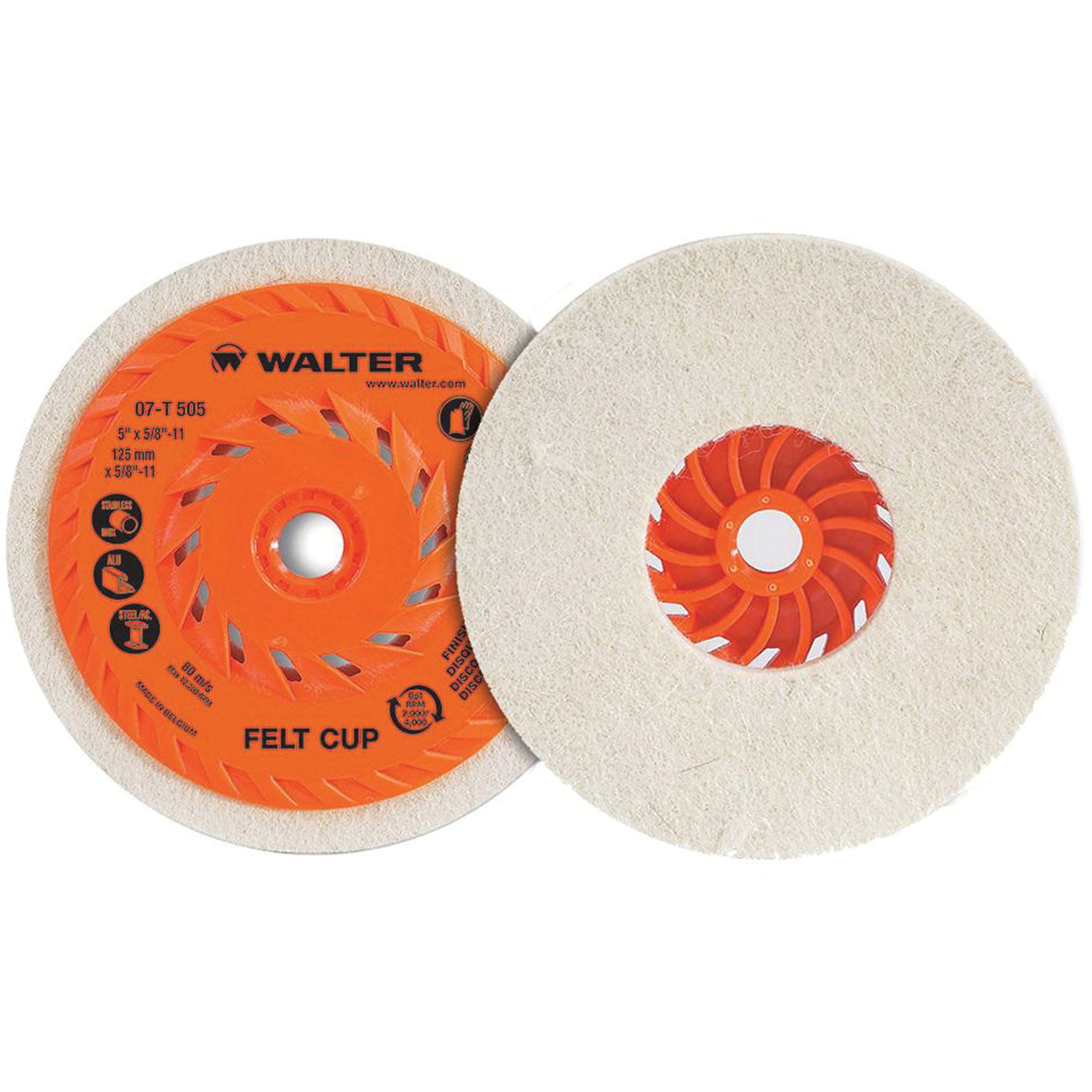 Cup Polishing Disc, 5" Dia.