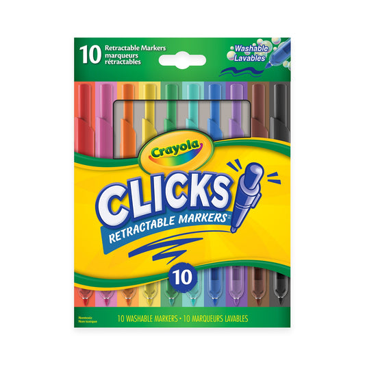 Crayola Clicks Retractable Markers, 10 Count (Case of 12)