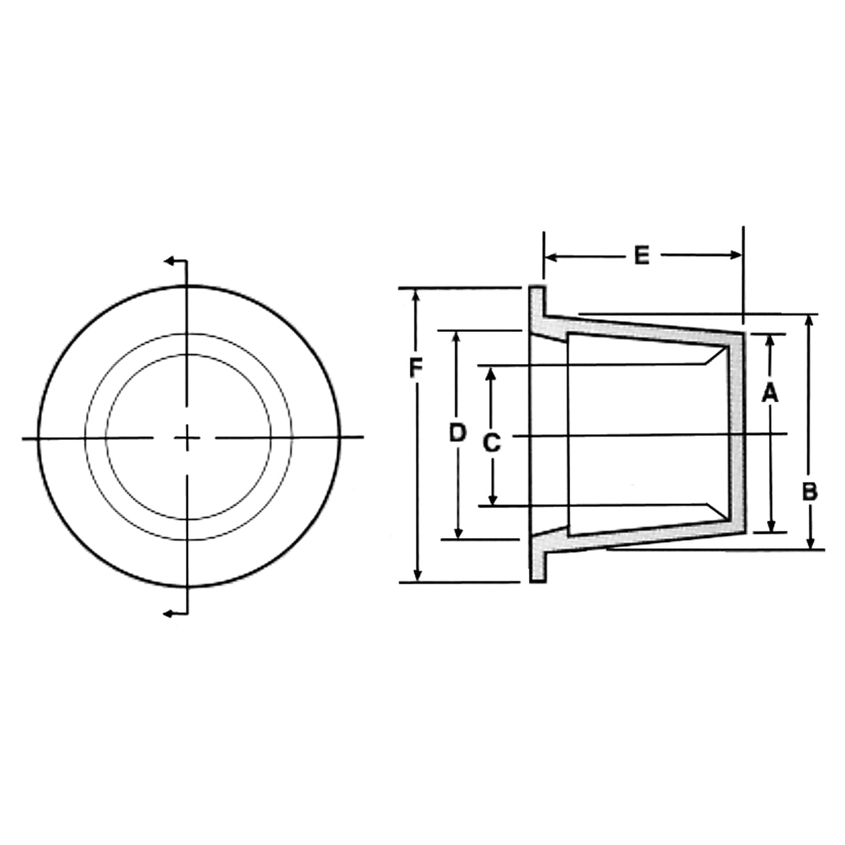 Plastic End Cap, 1/2" Dia.