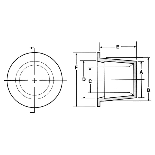 Plastic End Cap, 1/2" Dia.