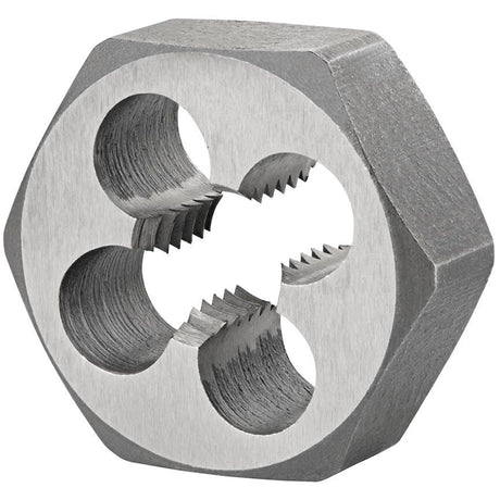 Hexagon Rethreading Bolt Die, 1.3" Dia., M16x2 Thread, High Speed Steel