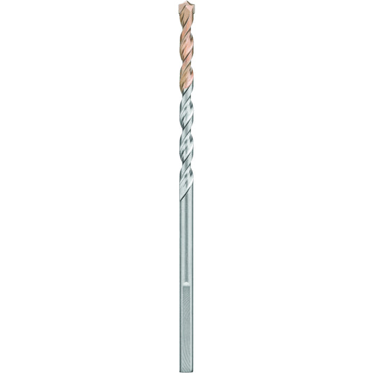 4-Flute Hammer Drill Bit, 3/8", 3-Flat Shank, Carbide