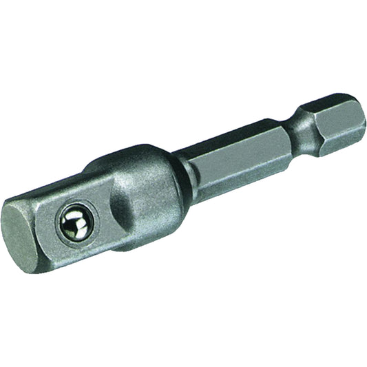 Socket Adapter, 1/4" Drive Size, 3/8" Male Size, Ball, 2" L