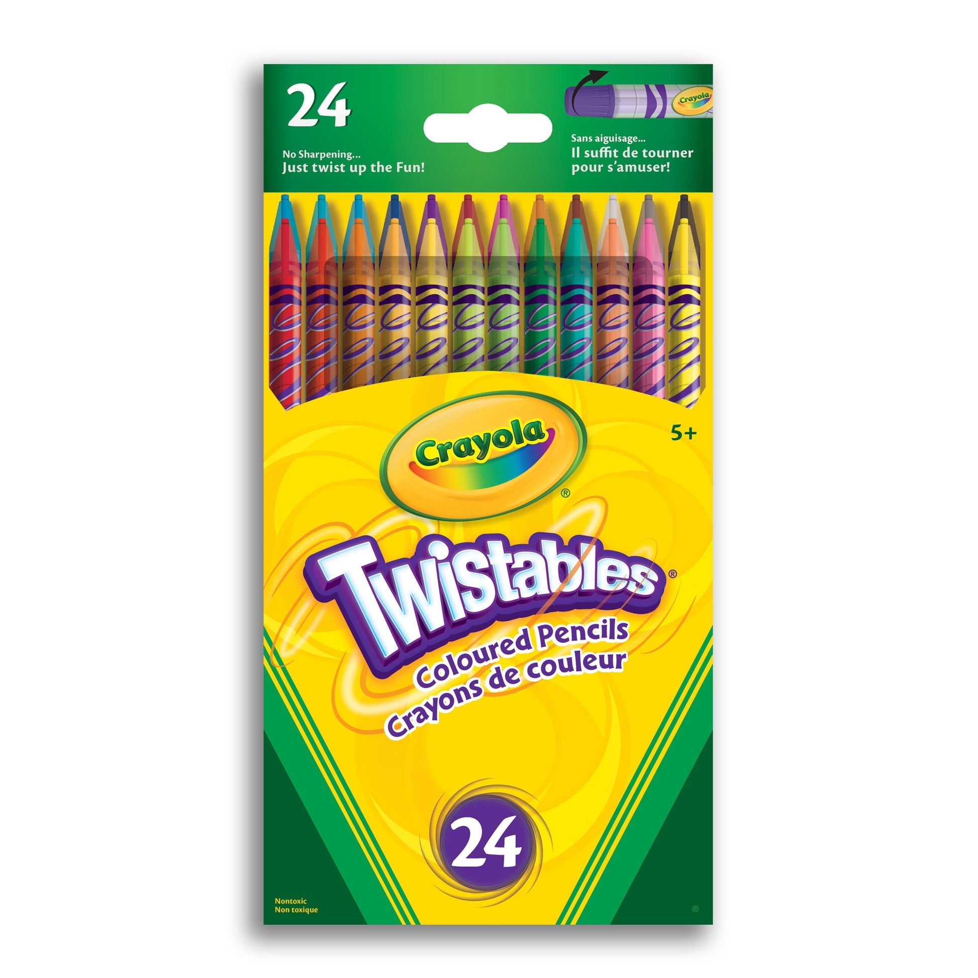 Crayola Twistables Coloured Pencils, 24 Count (Case of 12)