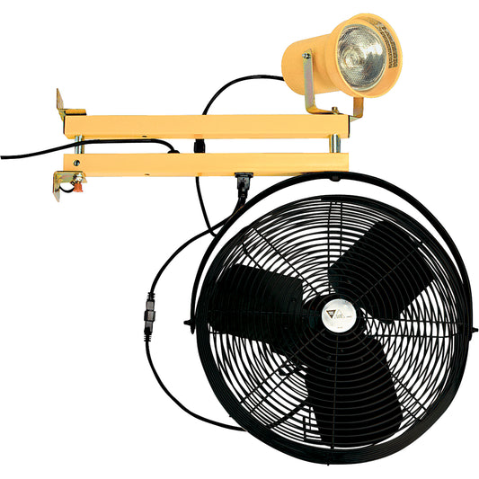 Double Strut With Fan, Incandescent Light, 40" Arm