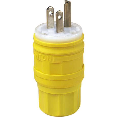 Commercial Grade Straight Blade Plug, Plastic, 15 A, 125 V