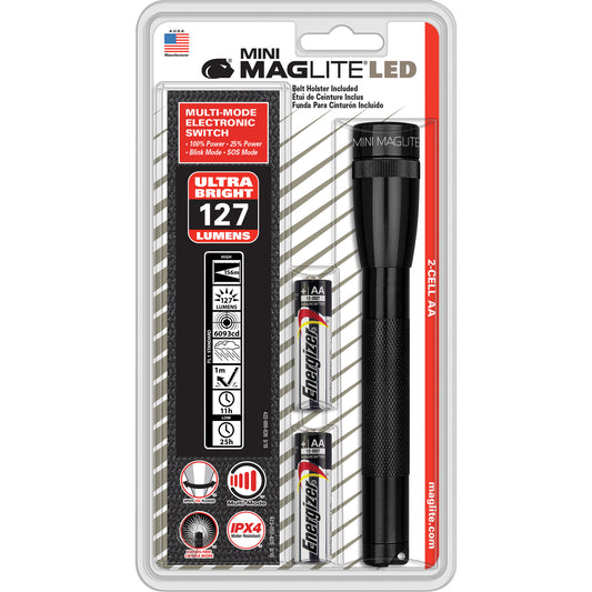 Mini® Flashlights, LED, 97 Lumens, AA Batteries