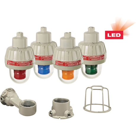 Explosion-Proof LED Warning Lights With XLT™ Technology, Continuous/Flashing, Red