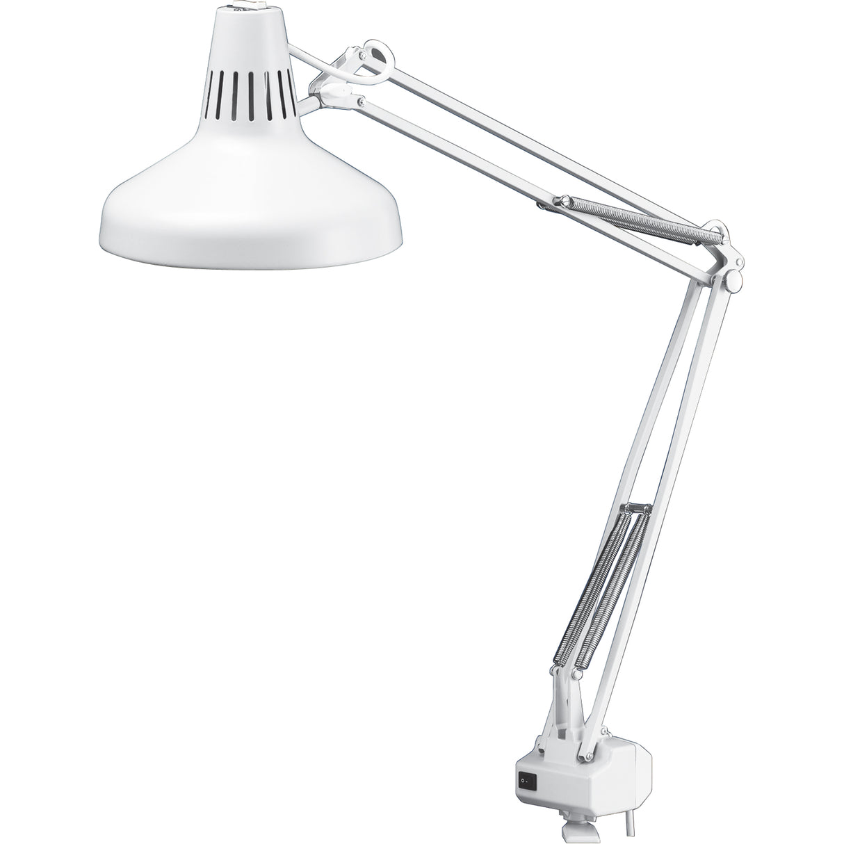 Heavy-duty Combination Task Light, 22/60 W, Fluorescent/Incandescent, 45" Neck, White