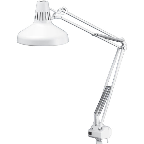 Heavy-duty Combination Task Light, 22/60 W, Fluorescent/Incandescent, 45" Neck, White
