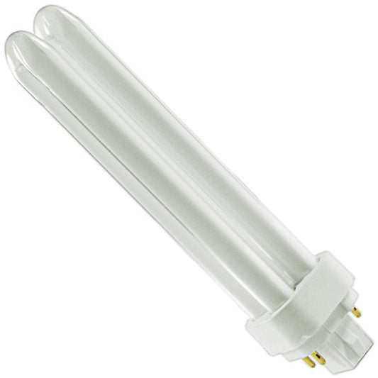 Compact Fluorescent Lamps, T4, 26 W, 3500 K, G24Q-3 Base, 12000 hrs.