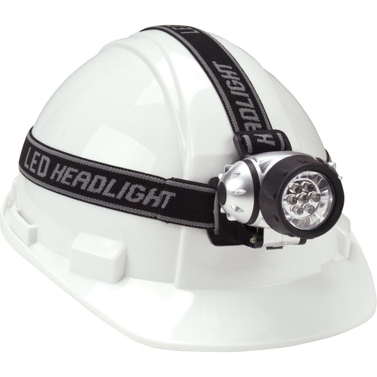 Headlamp, LED, 28 Lumens, 20 Hrs. Run Time, AAA Batteries