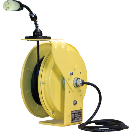 Heavy-Duty Single-Outlet Cord Reel, 30', SJOW, 12/3 Gauge, 20 A