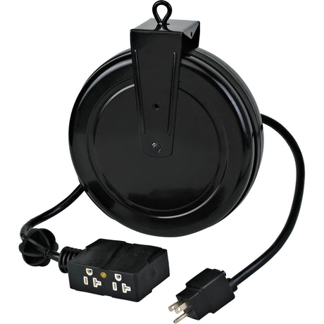 Cord Reel - Industrial, 20', SJTOW, 12/3/3-Dec Gauge, 15 A