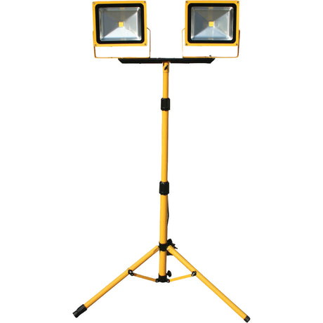Rechargeable And Portable Floodlights, LED, 30 W, 6000 Lumens, Aluminum Housing