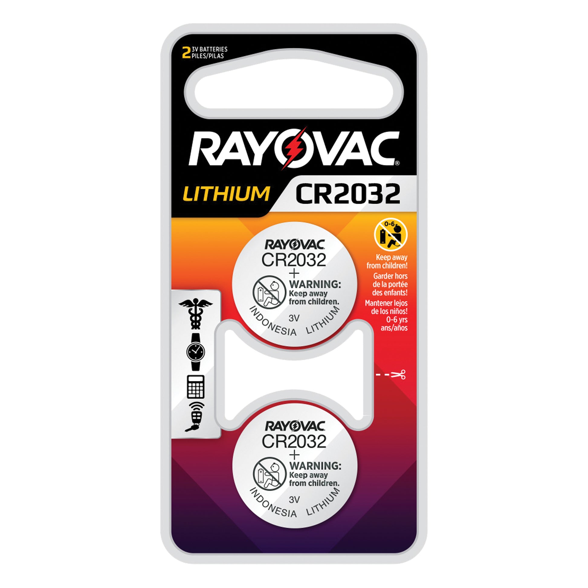 CR2032 Lithium Coin Cell Batteries, 3 V