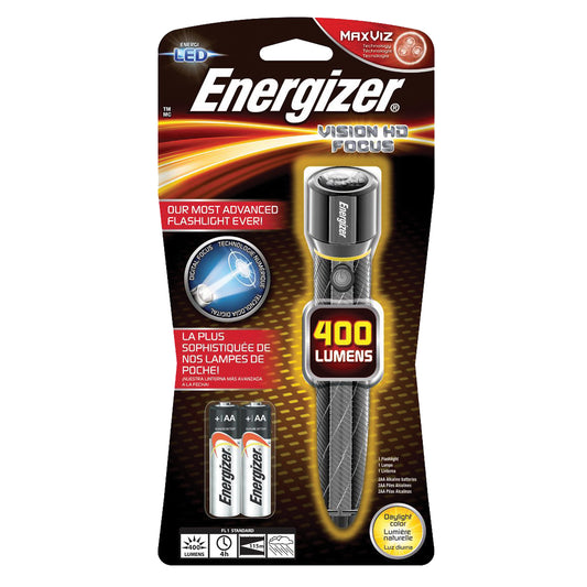 Vision HD Flashlight, LED, 400 Lumens, AA Batteries