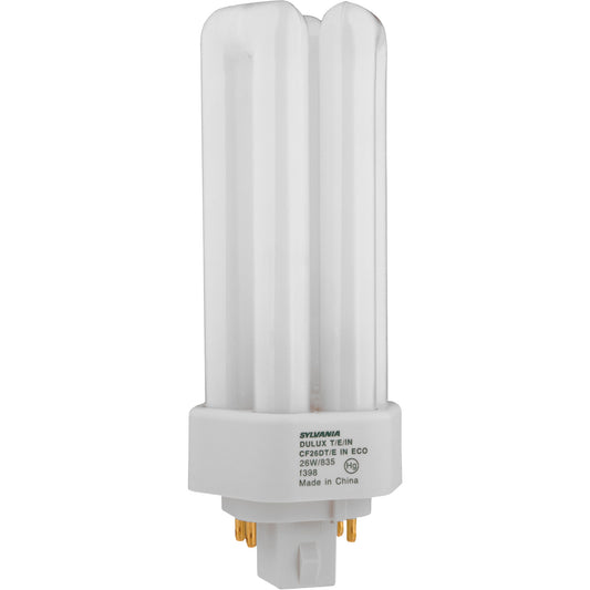 Dulux® D/E/IN Amalgam Triple-Tube Compact Fluorescent Lamp, T (T4), 42 W, 4100 K, G24Q-4 Base, 16000 hrs.