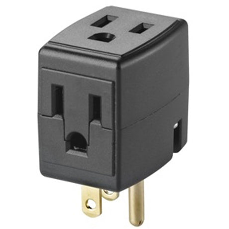 Grounded Triple Cube, 3 Outlet(s), None, 15 Amps, 1875 W, 125 V