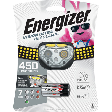 Vision Ultra™ Industrial Headlamp, LED, 450 Lumens, 2 Hrs. Run Time, AAA Batteries