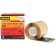 Scotch® Cable Jacket Repair Tape, 51 mm (2") x 1.8 m (6'), Black, 60 mils