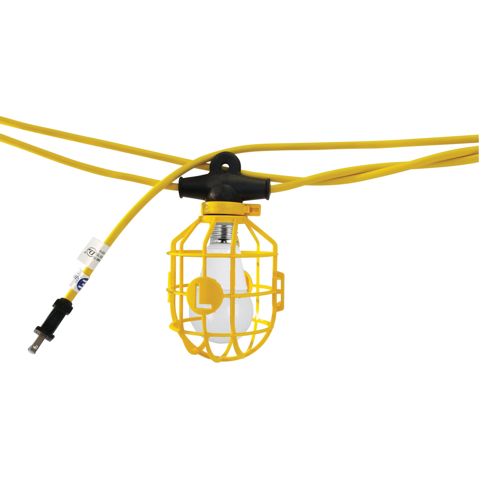 LED Bulb Stringlights with Connector, 10 Lights, 1200" L, Plastic Housing