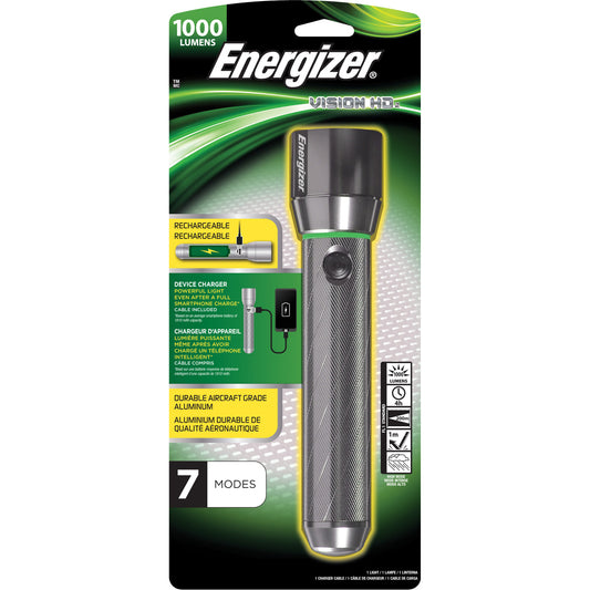 Vision HD Focus Flashlight, LED, 1000 Lumens, Rechargeable Batteries