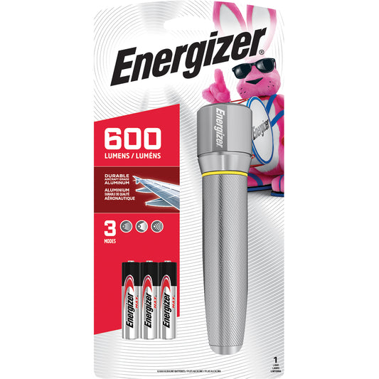 Vision HD Metal Light with Digital Focus, LED, 600 Lumens, AAA Batteries