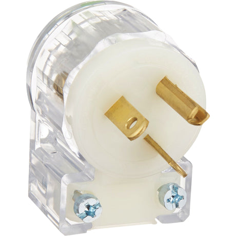 Angled Hospital Grade Extension Plug, Nylon, 20 Amps, 250 V