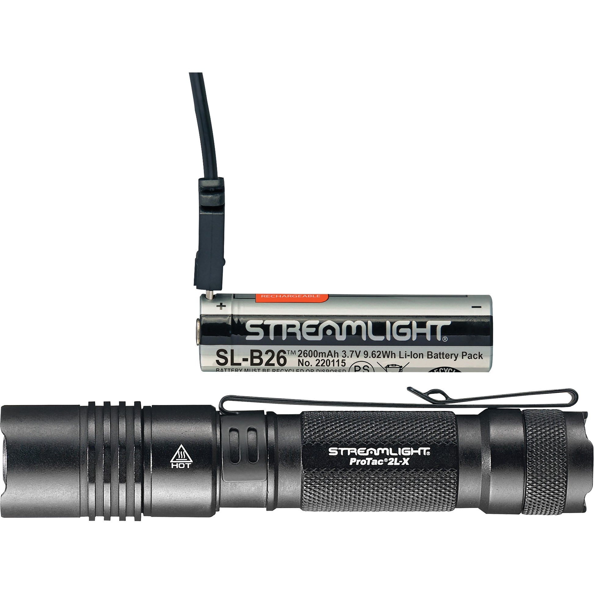 ProTac® 2L-X USB Tactical Light, LED, 500 Lumens, Rechargeable/CR123A Batteries
