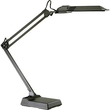 Fluorescent Extended Reach Desk Lamp, 13 W, Fluorescent/LED, 36" Neck, Black
