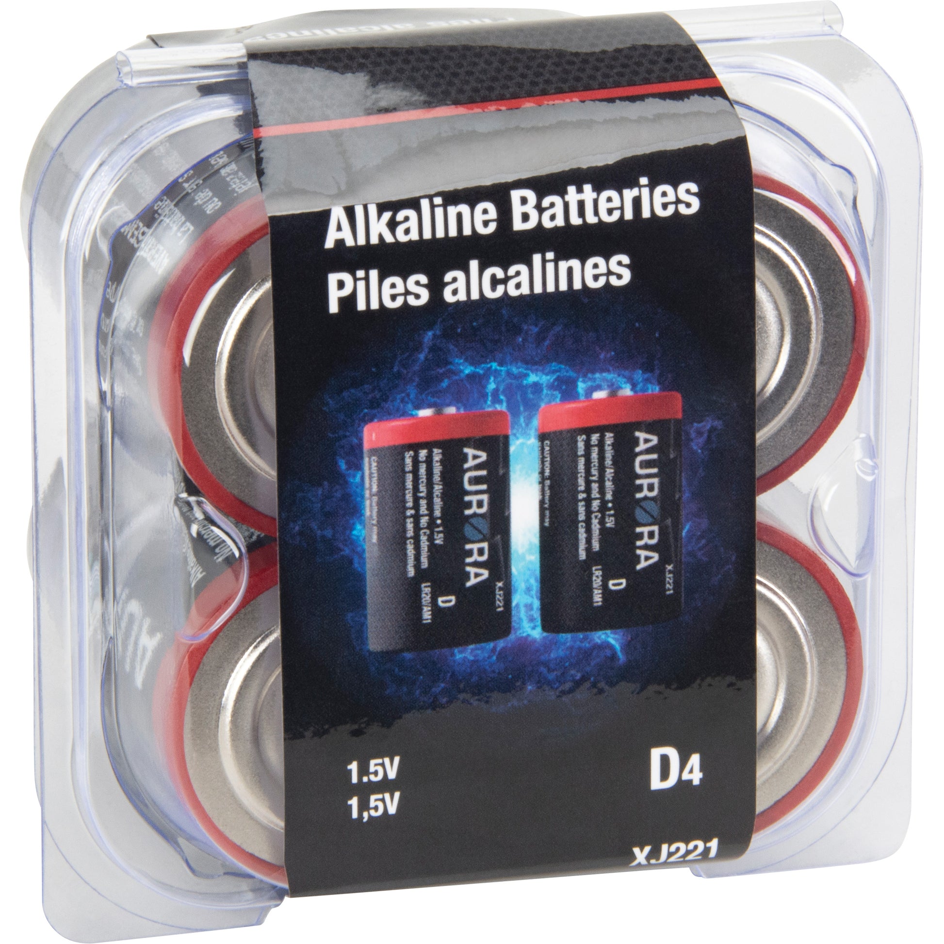 Aurora Tools Industrial Alkaline Batteries, D, 1.5 V