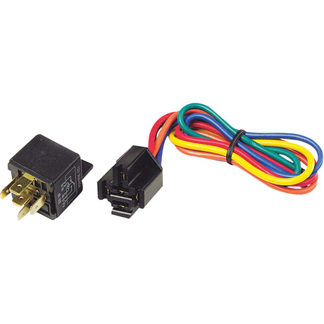 12V 5-Pin Relay & Pigtail Assembly with Mounting Bracket
