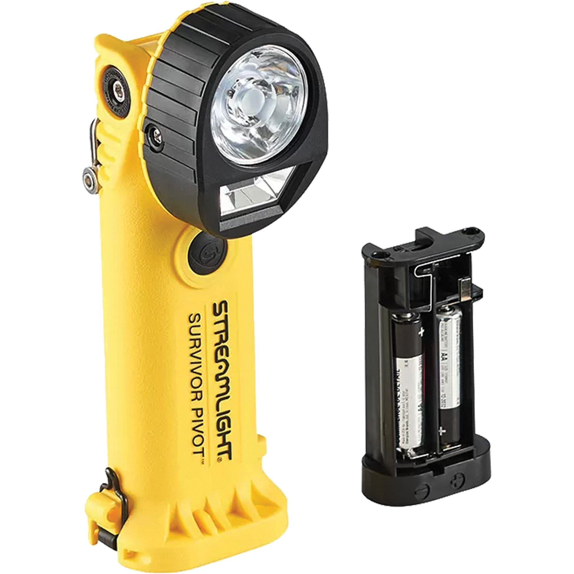 Survivor Pivot® Flashlight with Battery Carrier, LED, 325 Lumens, Rechargeable Batteries