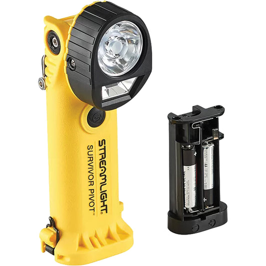 Survivor Pivot® Flashlight with Battery Carrier, LED, 325 Lumens, Rechargeable Batteries