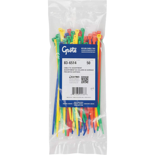 Nylon Cable Ties, 8" Long, 50 lbs. Tensile Strength