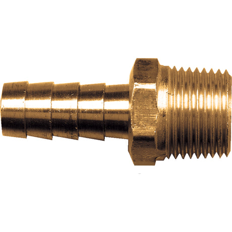 Male Hose Connector, Brass, 3/8" x 3/8"