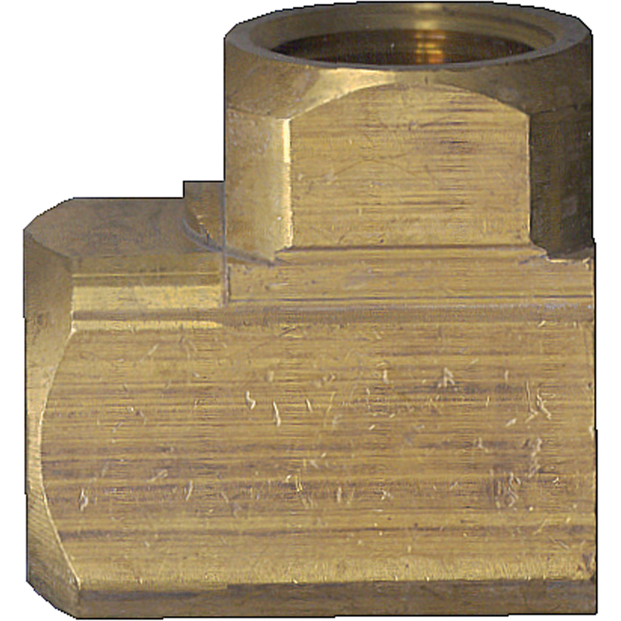 Extruded 90° Elbow Pipe Fitting, FPT, Brass, 1/8"