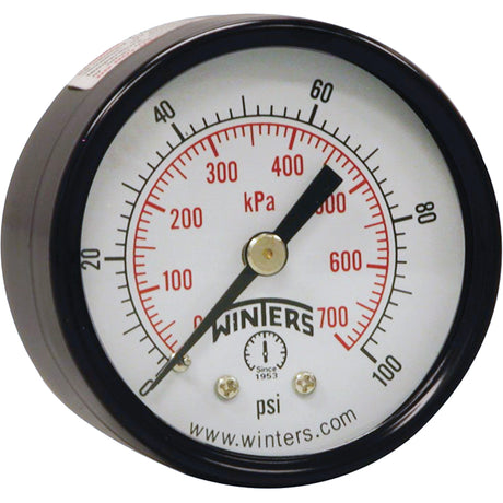 Economy Pressure Gauge, 2" , 0 - 160 psi, Back Mount, Analogue