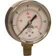 Economy Pressure Gauge, 2-1/2" , 0 - 30 psi, Bottom Mount, Analogue