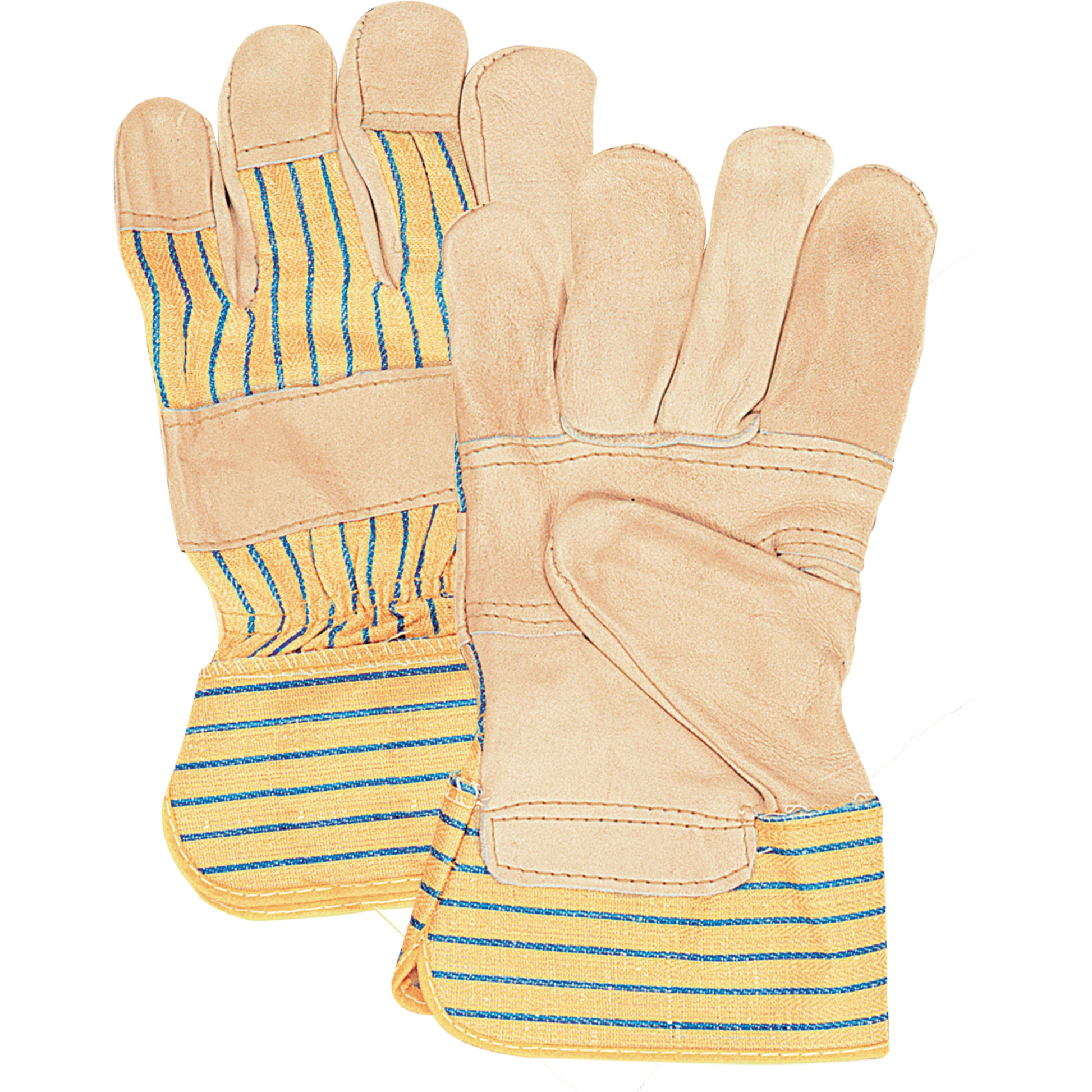 Zenith Safety Products Fitters Patch Palm Gloves, Large, Grain Cowhide Palm, Cotton Inner Lining