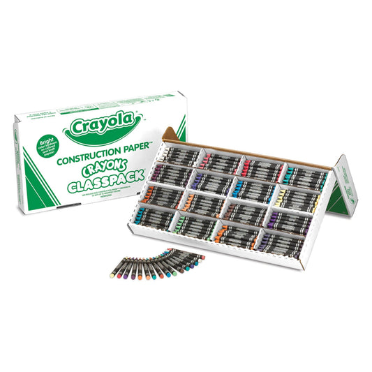 Crayola Construction Paper Crayons Classpack, 400 Count (Case of 1)