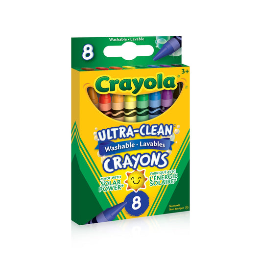 Crayola Ultra-Clean Washable Crayons, 8 Count (Case of 24)